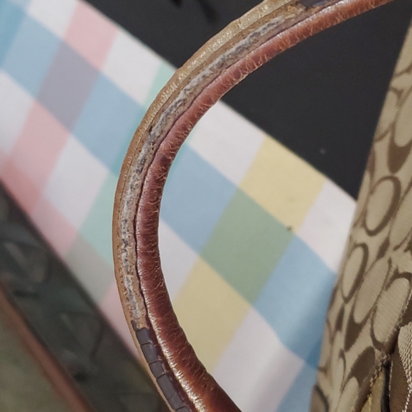 Coach Leather Shoulder Bag Brown/Gold 12369 - Picture 14 of 16